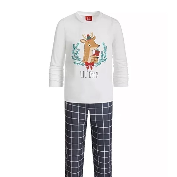Matching Kid's Lil Deer Mix It Family
Pajama Set, Grey Plaid 2T-3T - Picture 3 of 6